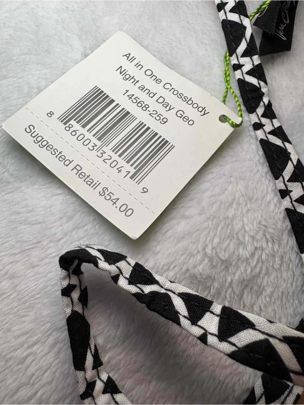 Vera Bradley Black & White Geometric Crossbody Phone Bag - Picture 8 of 8
